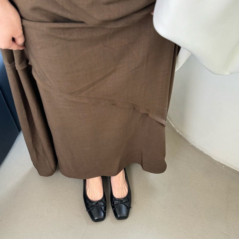 Fairy Style Gentle Shoes For Women 2025 Spring New Bow Square Toe Flats Shoes Silver Shallow Mouth Beanie Shoes - Image 3